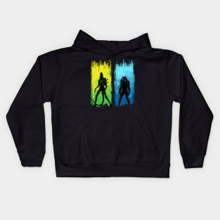 xenomorph vs yautja Kids Hoodie